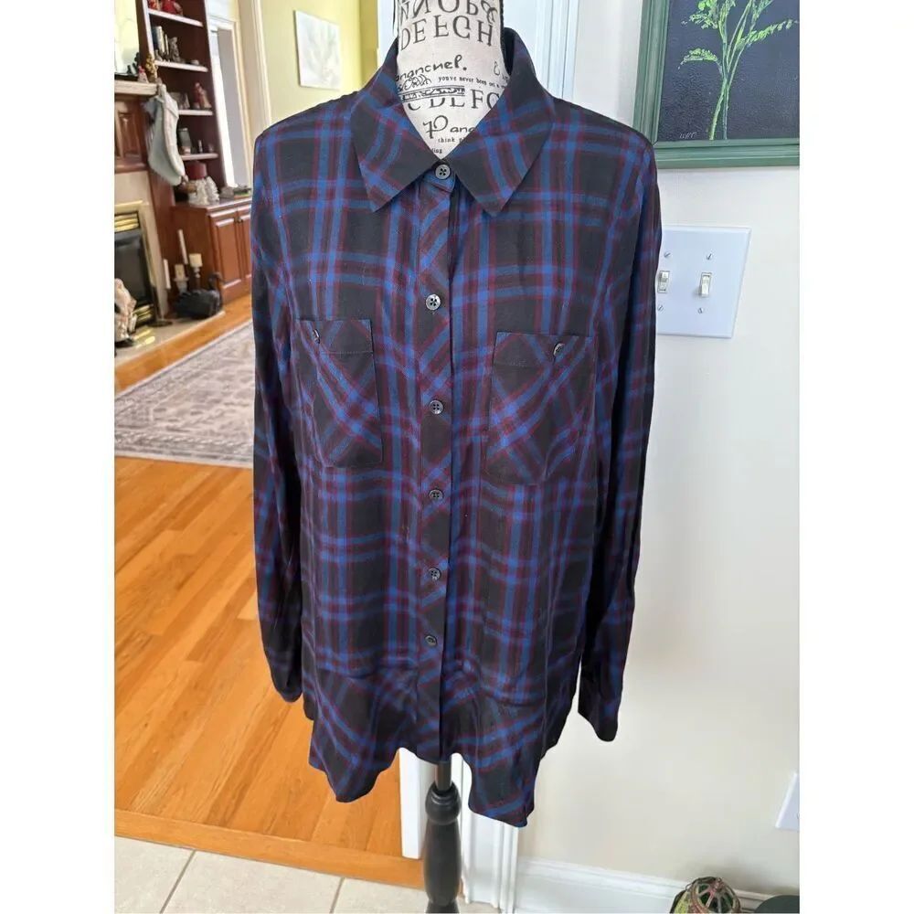 Cabi Moody Plaid Peplum Shirt - Picture 6 of 10